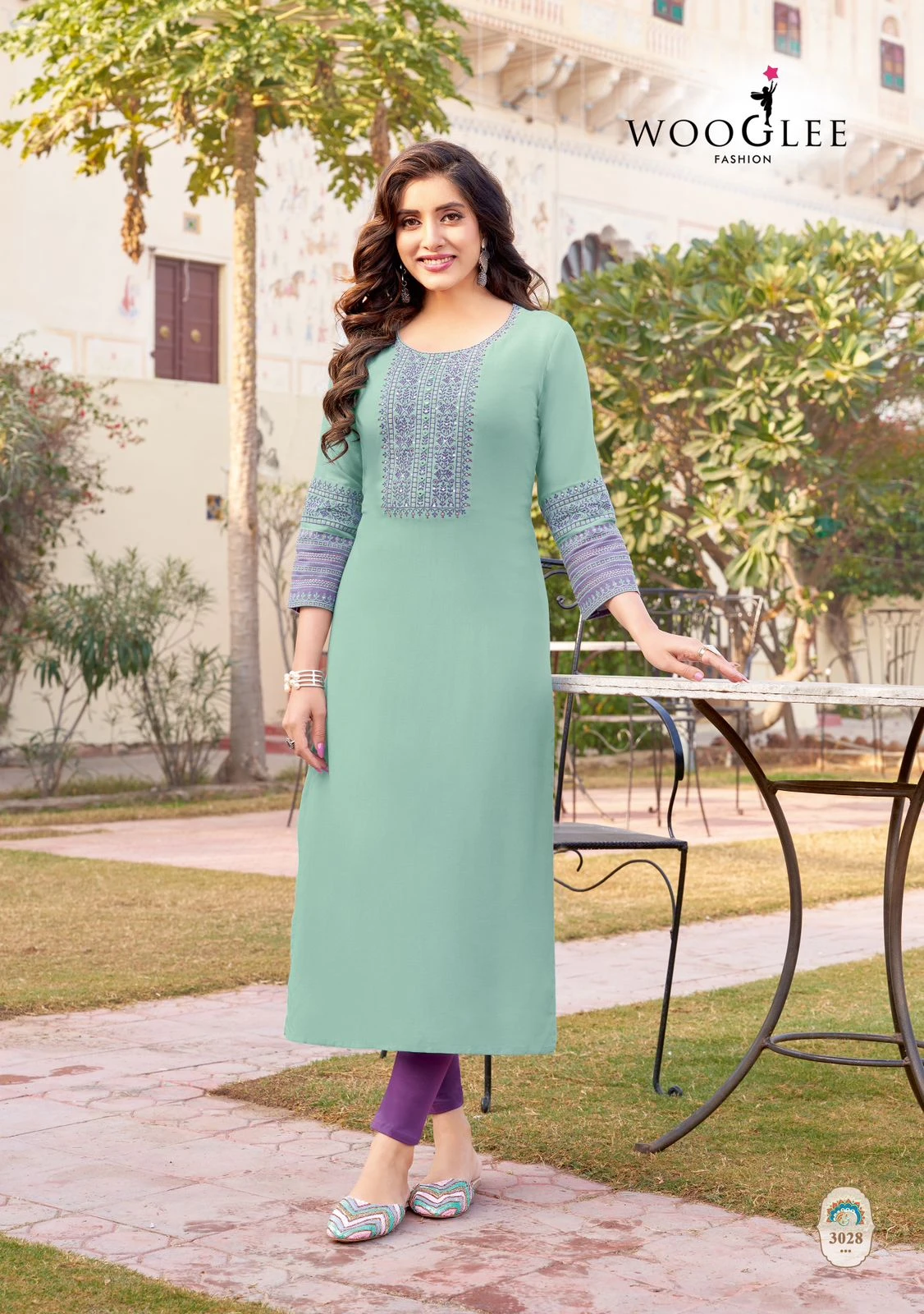 Wooglee Salonee Vol 6 Heavy Rayon Wholesale Fancy Kurtis Catalog — Wholesale Kurtis, Wooglee wholesale from Surat - Gallery Image 5